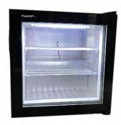 Шкаф морозильный Cooleq UF100G (черный) на 98л со стеклом