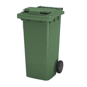 Бак для мусора 120Л, с крышкой, на колесах, п/э, цвет зеленый 23.C29 Green