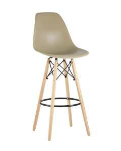 Стул барный Eames с жестким сиденьем (деревянный каркас)