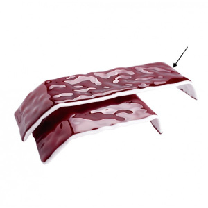 Подиум стеклянный ВИНО вишневый 38Х11СМ, Merlot Xglas-508