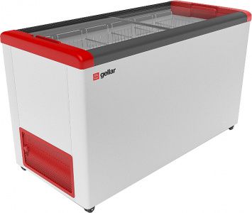 Ларь морозильный Frostor Gellar FG500C прямое стекло красный
