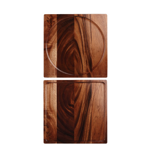 Блюдо деревянное 30Х30СМ, двухстороннее, Buffet Wood Zcawpb111