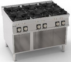 Купить плита 6 конфорочная 900 серии tecnoinox pcg12fg9 313018 газ – цена от завода, доставка до двери | RuOborudovanie.ru