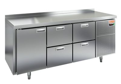 Стол охлаждаемый Hicold GN 122/TN (-2+10), 1 дверь, 4 ящ, 1835х700х850