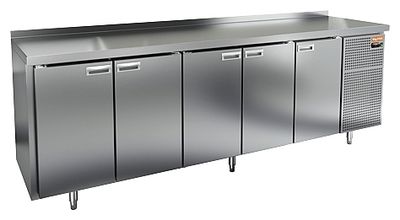 GN 11111 BR3 TN стол охл. (-2+10), 5 дверей, увелич.объёма, на выс. ножках, 2840х700х950