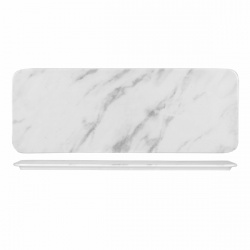 Купить блюдо сервировочное прямоугольное 37,6х14см, textured prints, цвет marble grey mgyrst1 – цена от завода, доставка до двери | RuOborudovanie.ru