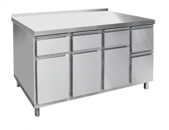 Стол для кофемашины Abat СКМ-7-2, арт.21000801143 с бортом, с ящиками 3 выдв+3 откидных
