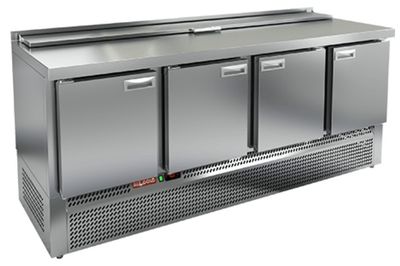 Стол для салатов Hicold SLE1-11SN (1/3) без крышки  (+2+10), 2 двери, 1000х600х850мм, ниж.агрегат