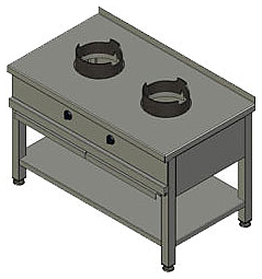 Плита газовая Вулкан-Heidebrenner Ksw02 Wok арт.8785