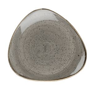 Тарелка мелкая треугольная 31,1СМ, без борта, Stonecast, цвет Peppercorn Grey Spgstr121