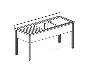 Ванна моечная Apach Chef Line L2S157-45Lw