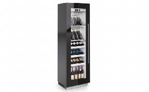 Шкаф винный Enofrigo Miami Medium Rf 12 Dr черный стат. A1Miamimeddrp/421