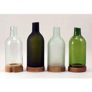 ПОДСВЕЧНИК D8См H18,5См, плафон глянцевый, стекло/ясень, серия Re (Recycle), цвет бесцветный Re-Ch-