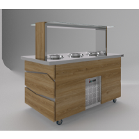 Салат-бар Luxstahl СБС-1500 Premium (нерж.) под электрические супницы 