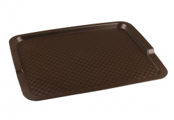Купить поднос столовый из полипропилена 425х320 мм коричневый [4660011181660] – цена от завода, доставка до двери | RuOborudovanie.ru