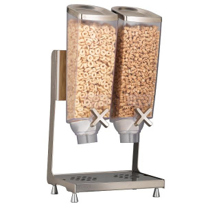 Диспенсер Rosseto Ez-Pro для сыпучих продуктов, две емкости по 3,8л, 25,4Х20,3СМ H53,3См, сталь/акри