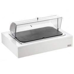 Купить поднос для сыра gn1/1 с крышкой roll-top, на дерев.подставке, цвет белый 511b0940 – цена от завода, доставка до двери | RuOborudovanie.ru