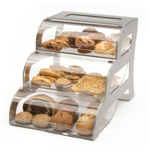Этажерка Bakery 3-х ярусная, для выпечки, 59,1х38,8см H39,4см, акрил/нерж.сталь Bk010