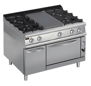 Плита газовая Apach Chef Line Lrstg129R4Fe со сплошной поверхностью 900 серии 