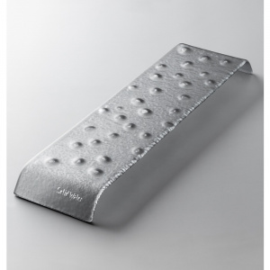 Подиум 35х9,5см H3см, матовый, с фактурой, стекло, серия Top, цвет серый Top-M-Gr-Mat