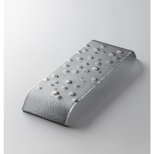 Подиум 24х9,5см H3см, матовый, с фактурой, стекло, серия Top, цвет серый Top-Gr-Mat