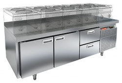 Купить стол охлаждаемый hicold gn 112/tn lt под тепл.оборуд.(-2+10), 2 двери 2 ящ, 1835х700х675 – цена от завода, доставка до двери | RuOborudovanie.ru