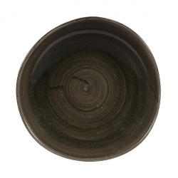 Купить тарелка мелкая "волна" 26,4см, без борта, stonecast patina, цвет iron black paibog101 – цена от завода, доставка до двери | RuOborudovanie.ru