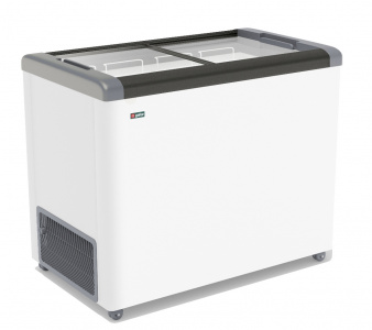 Ларь морозильный Frostor Gellar FG350C прямое стекло серый