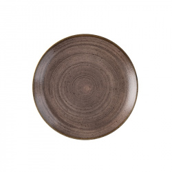Купить тарелка мелкая 21,7см, без борта, stonecast raw, цвет brown srbrevp81 – цена от завода, доставка до двери | RuOborudovanie.ru