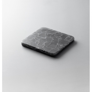 Доска сервировочная 13,5х13,5см стекло, серия Freeze Slab, цвет серый Fs-S-Gr