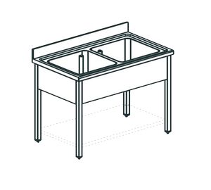 Ванна моечная Apach Chef Line L2S166-54Sh