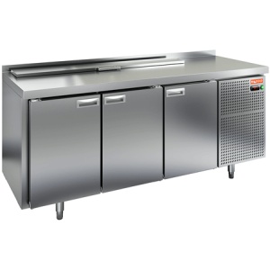 Стол для салатов Hicold Sl1-111Gn C крышк. (+2/+10) 3двери, бок.агрегат