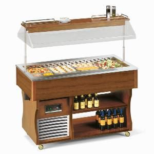 Стол шведский охлаждаемый Tecfrigo Isola 6M темн.орех