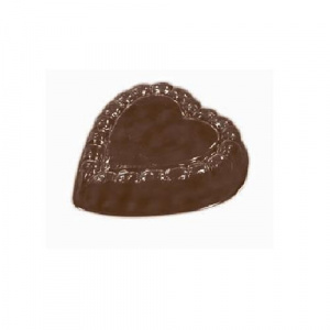 Форма для шок. "СЕРДЦЕ кружевное" 35Х37ММ H9Мм, 11 ячеек 90-1007