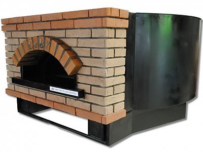 Печь для пиццы Ceky Rotondo F10Rw на дровах круглая фронт красный кирпич