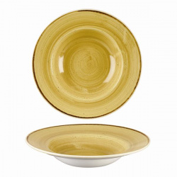 Купить тарелка для пасты 28см 0,47л, с широким бортом, stonecast, цвет mustard seed yellow smssvwbl1 – цена от завода, доставка до двери | RuOborudovanie.ru