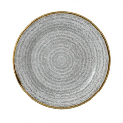 Купить тарелка мелкая 17см, с бортом, цвет stone grey, studio prints spsgvp651 – цена от завода, доставка до двери | RuOborudovanie.ru