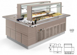 Купить стол шведский комб. островн. enofrigo fast gourmet isola doppia bm+rf 2000 венге – цена от завода, доставка до двери | RuOborudovanie.ru