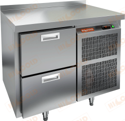 Купить стол охлаждаемый hicold sn 2/bt (-10-18), 2 ящ, 900х600х850 – цена от завода, доставка до двери | RuOborudovanie.ru