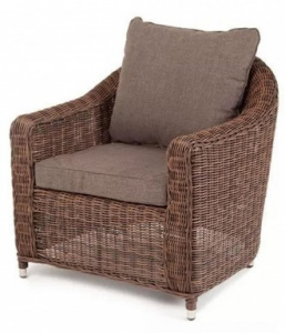 Кресло 4sis Кон Панна (коричневоe) арт.YH-C1808W brown из искусственного ротанга 