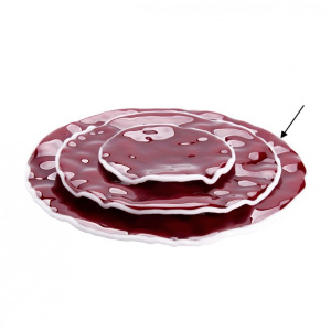 Тарелка стеклянная ВИНО вишневый D29См, Merlot Xglas-529