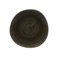 Купить тарелка мелкая "волна" 18,6см, без борта, stonecast patina, цвет iron black paibog71 – цена от завода, доставка до двери | RuOborudovanie.ru