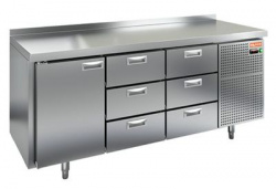 Купить стол охлаждаемый hicold gn 133/bt (-10-18), 1 дверь, 6 ящиков, 1835х700х850 – цена от завода, доставка до двери | RuOborudovanie.ru
