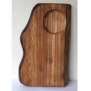 Доска сервировочная Little 300Х190ММ H20Мм (СОУСНИК D75Мм), серия Natural Path, орех, цвет Tr03 Np01