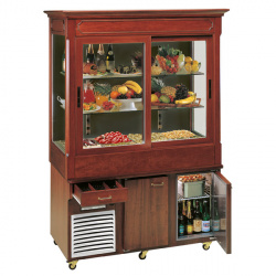 Купить витрина холодильная напольная, с 2 полками, с подсветкой tecfrigo buffet 4 stock – цена от завода, доставка до двери | RuOborudovanie.ru
