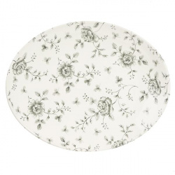 Купить блюдо овальное 31,7х25,5см, без борта, vintage prints, цвет grey rose chintz rcgop121 – цена от завода, доставка до двери | RuOborudovanie.ru