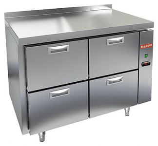 Стол охлаждаемый Hicold GN 22/TN P с сист.центр.охл. (-2+10), 4 ящ, 1055х700х850