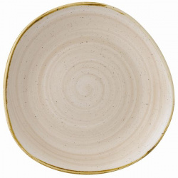 Купить тарелка мелкая "волна" 28,6см, без борта, stonecast, цвет nutmeg cream snmsog111 – цена от завода, доставка до двери | RuOborudovanie.ru