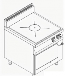 Купить плита 1 конфорочная kogast ps-t1/1 газ 900 серии – цена от завода, доставка до двери | RuOborudovanie.ru