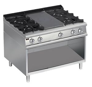 Плита газовая Apach Chef Line Lrstg129R4Os со сплошной поверхностью 900 серии 